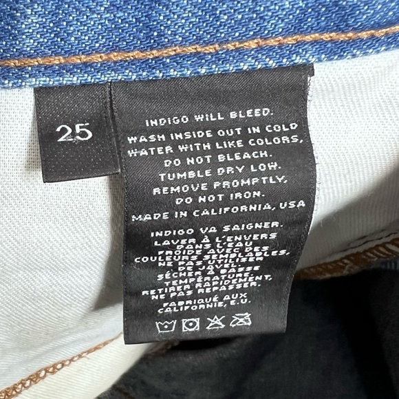 JBRAND Libra Cut off denim shorts size 25 - Picture 3 of 5